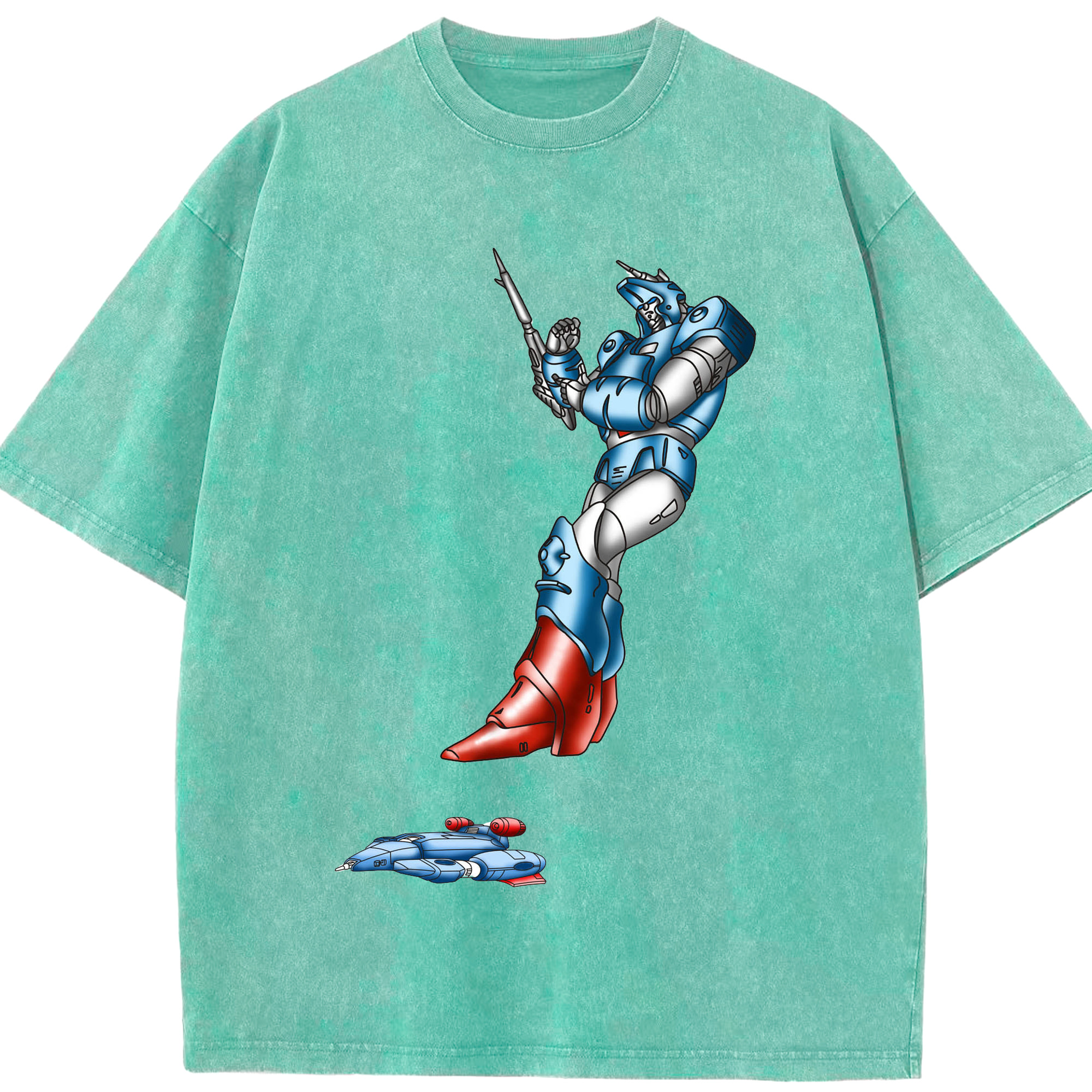 （画像用）  綿100% ヴィンテージ風 半袖Tシャツ（フロントプリント）